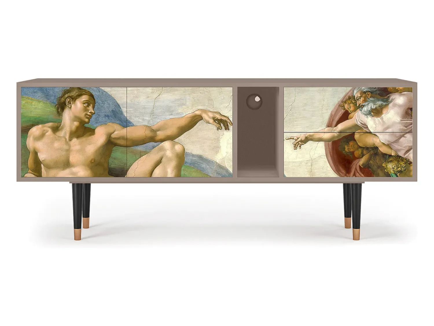 Mueble de TV - 170х69х48 cm - T1 - The Creation of Adam, Latte^ Móvel De Tv
