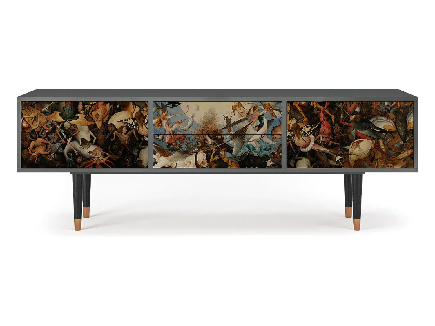Móvel De Tv* Mueble de TV - 170х59х48 cm - T4 - The Fall, Antracite Cinza antracite
