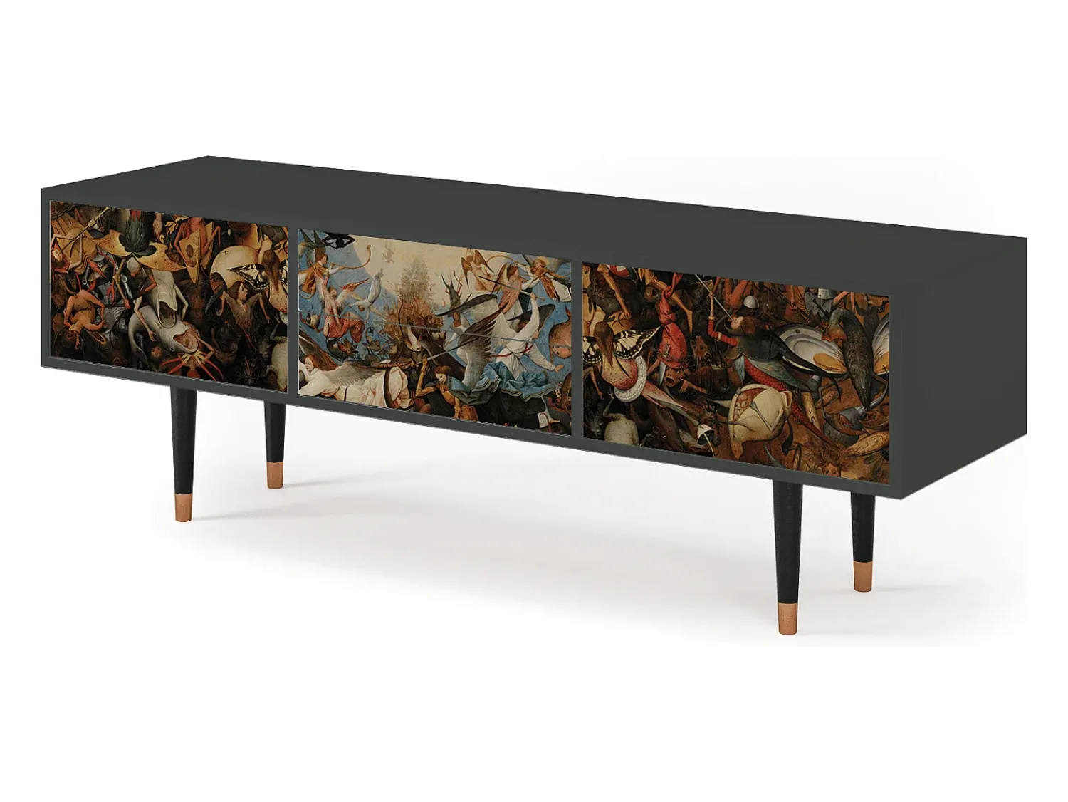 Móvel De Tv* Mueble de TV - 170х59х48 cm - T4 - The Fall, Antracite Cinza antracite