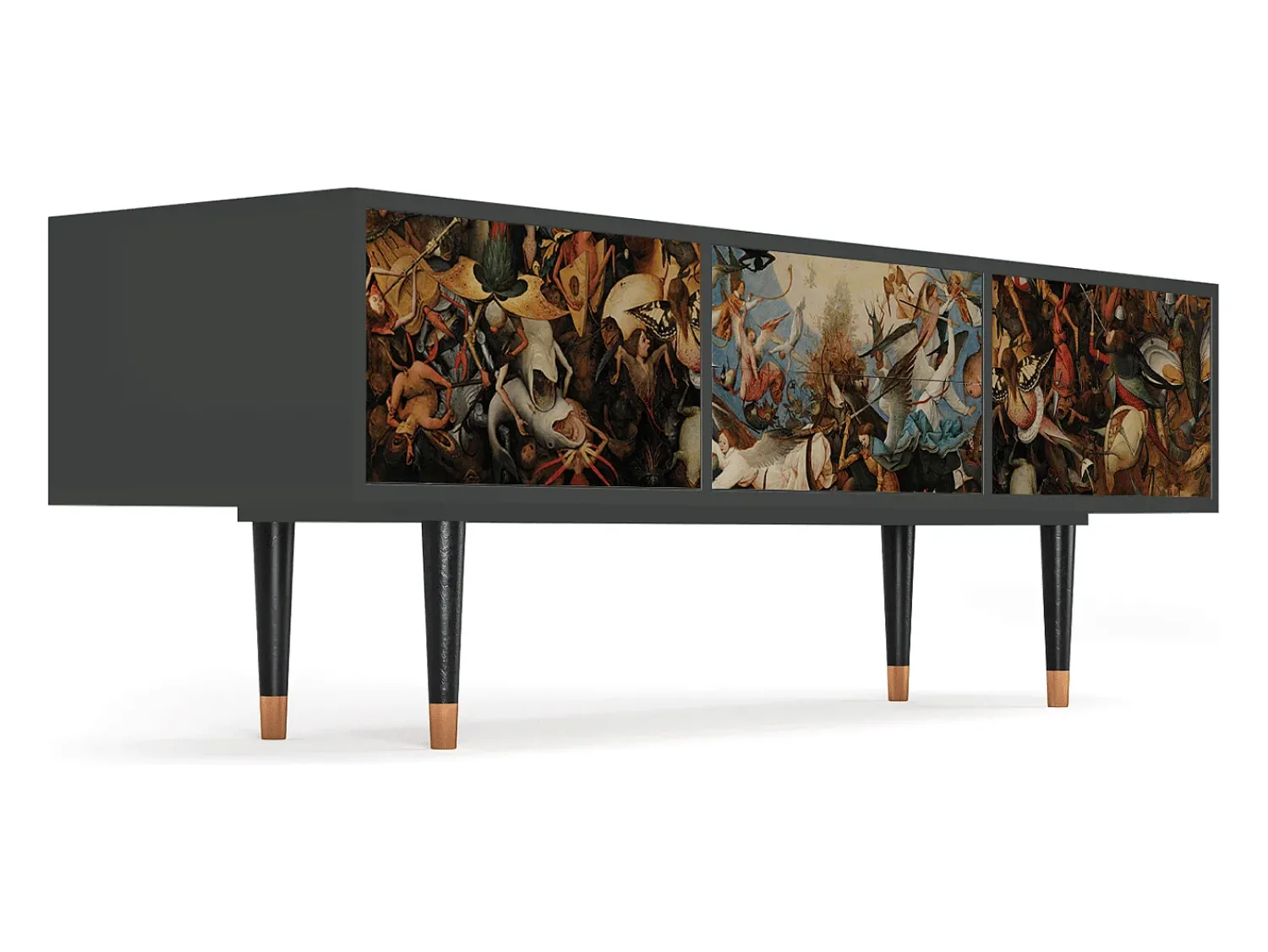 Móvel De Tv* Mueble de TV - 170х59х48 cm - T4 - The Fall, Antracite Cinza antracite