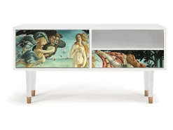Móvel De Tv* Mueble de TV - 115х59х48 cm - T3 - The Birth of Venus, Branco Bege