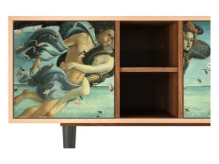 Móvel De Tv| Mueble de TV - 150х69х41 cm - T5 - The Birth of Venus, Nogueira Castanho