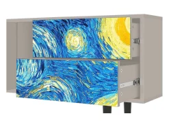 Móvel De Tv| Mueble de TV - 170х69х48 cm - T1 - The Starry Night , Areia Bege