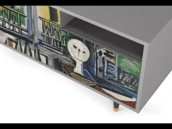 Móvel De Tv| Mueble de TV - 125х56х41 cm - T7 - The Studio , Cinza Cinzento