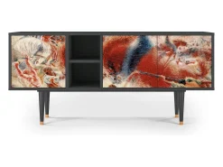 Móvel De Tv* Mueble de TV - 150х69х41 cm - T5 - The City Rises, Antracite Cinza antracite