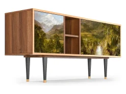 New Mueble de TV - 150х69х41 cm - T5 - The Heart of the Andes , Nogueira Castanho