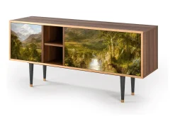 New Mueble de TV - 150х69х41 cm - T5 - The Heart of the Andes , Nogueira Castanho
