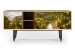 New Mueble de TV - 150х69х41 cm - T5 - The Heart of the Andes , Nogueira Castanho