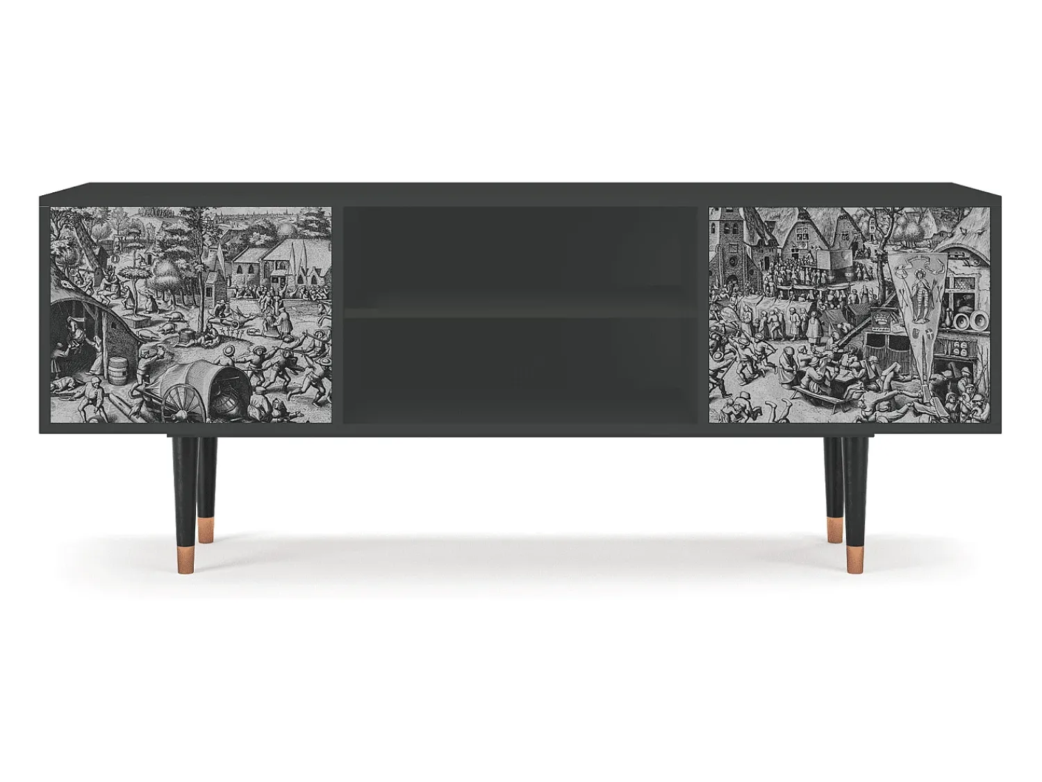 Clearance Mueble de TV - 170х69х48 cm - T2 - The Festival of Saint, Antracite Cinza antracite