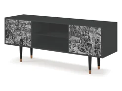 Clearance Mueble de TV - 170х69х48 cm - T2 - The Festival of Saint, Antracite Cinza antracite