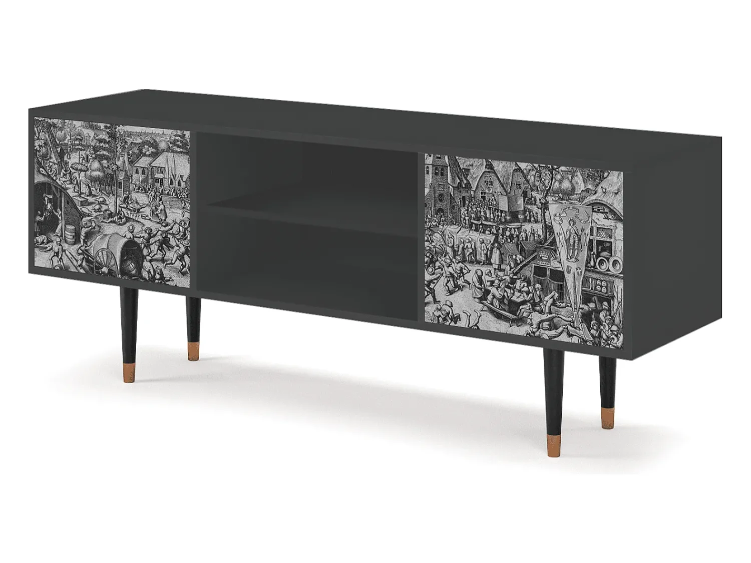 Clearance Mueble de TV - 170х69х48 cm - T2 - The Festival of Saint, Antracite Cinza antracite
