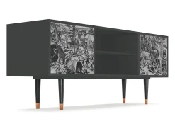 Clearance Mueble de TV - 170х69х48 cm - T2 - The Festival of Saint, Antracite Cinza antracite