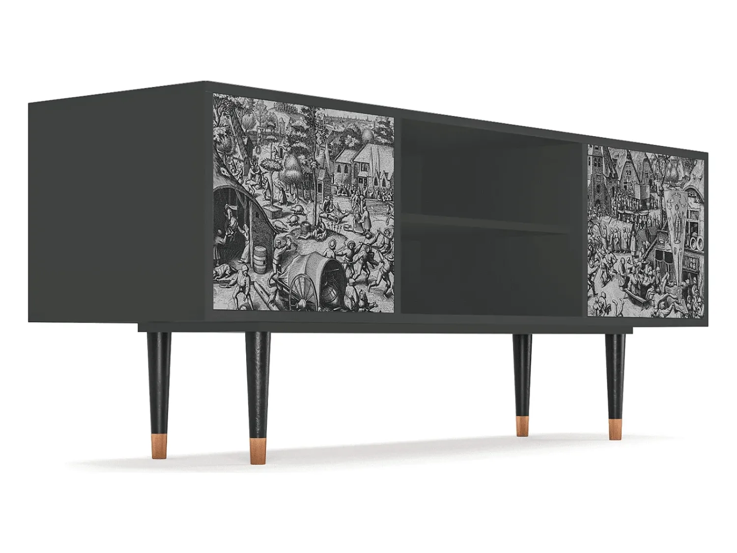 Clearance Mueble de TV - 170х69х48 cm - T2 - The Festival of Saint, Antracite Cinza antracite