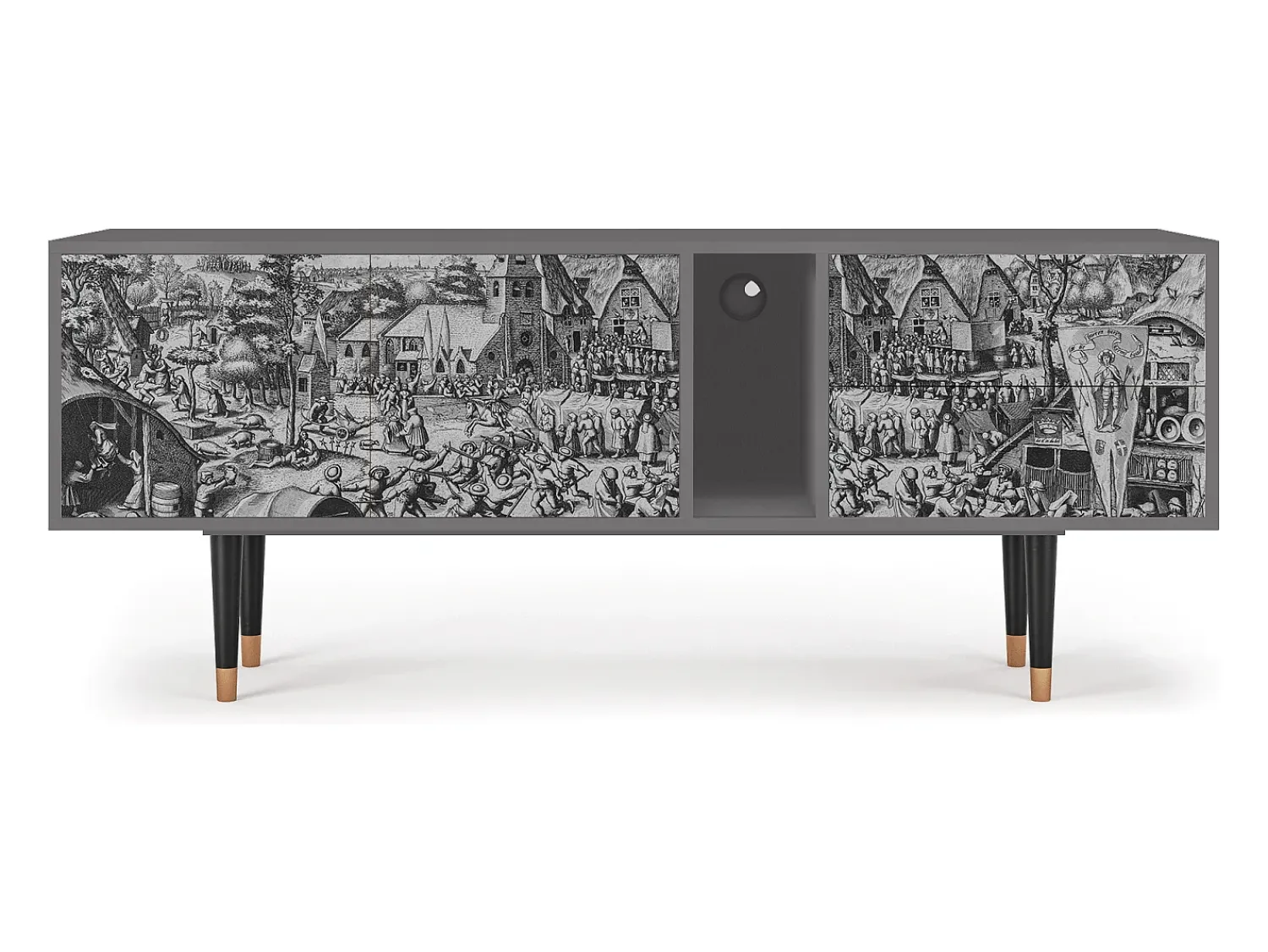 Móvel De Tv* Mueble de TV - 170х69х48 cm - T1 - The Festival of Saint, Cinza Cinzento