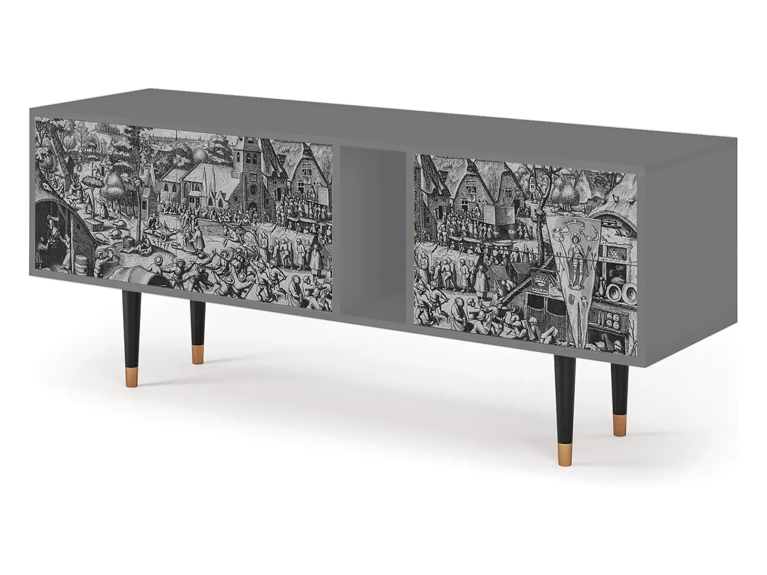 Móvel De Tv* Mueble de TV - 170х69х48 cm - T1 - The Festival of Saint, Cinza Cinzento