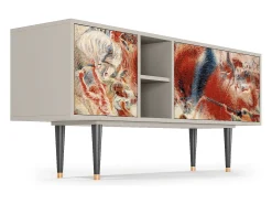 Móvel De Tv| Mueble de TV - 150х69х41 cm - T5 - The City Rises, Areia Bege