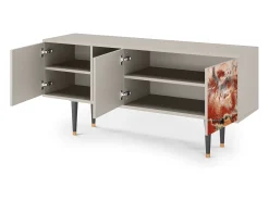 Móvel De Tv| Mueble de TV - 150х69х41 cm - T5 - The City Rises, Areia Bege