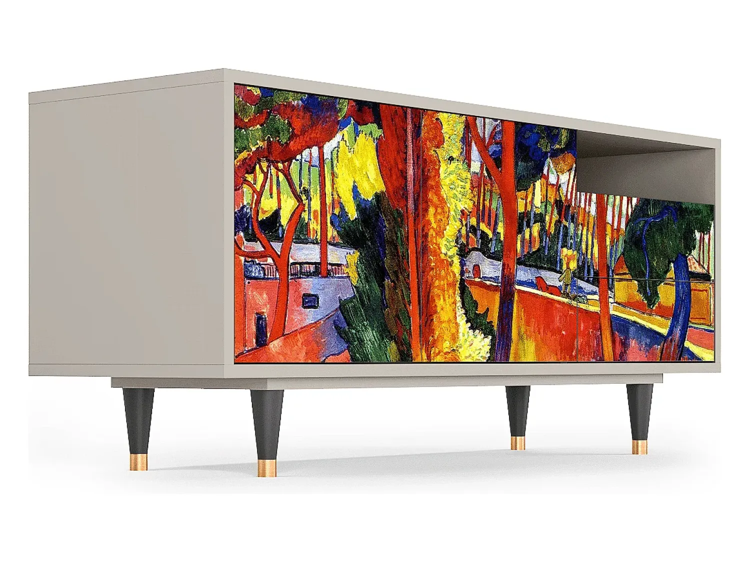 Mueble de TV - 125х56х41 cm - T7 - The Turning Road, Areia^ Móvel De Tv