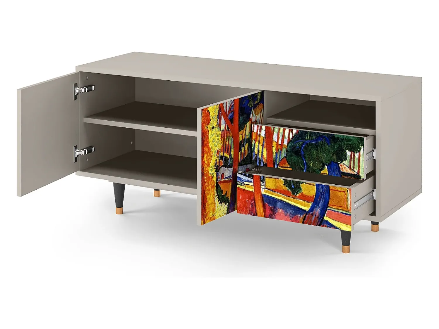 Mueble de TV - 125х56х41 cm - T7 - The Turning Road, Areia^ Móvel De Tv
