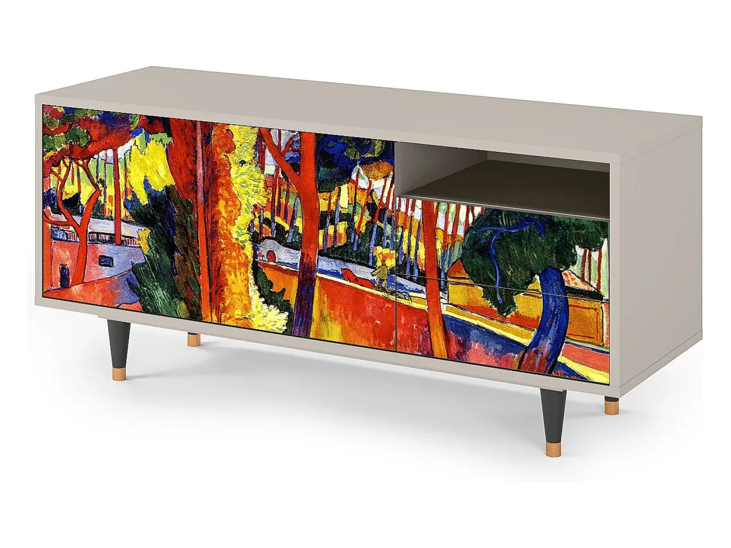 Mueble de TV - 125х56х41 cm - T7 - The Turning Road, Areia^ Móvel De Tv