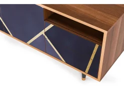 Móvel De Tv| Mueble de TV - 125х56х41 cm - T7 - The Amethyst, Nogueira Castanho