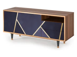 Móvel De Tv| Mueble de TV - 125х56х41 cm - T7 - The Amethyst, Nogueira Castanho