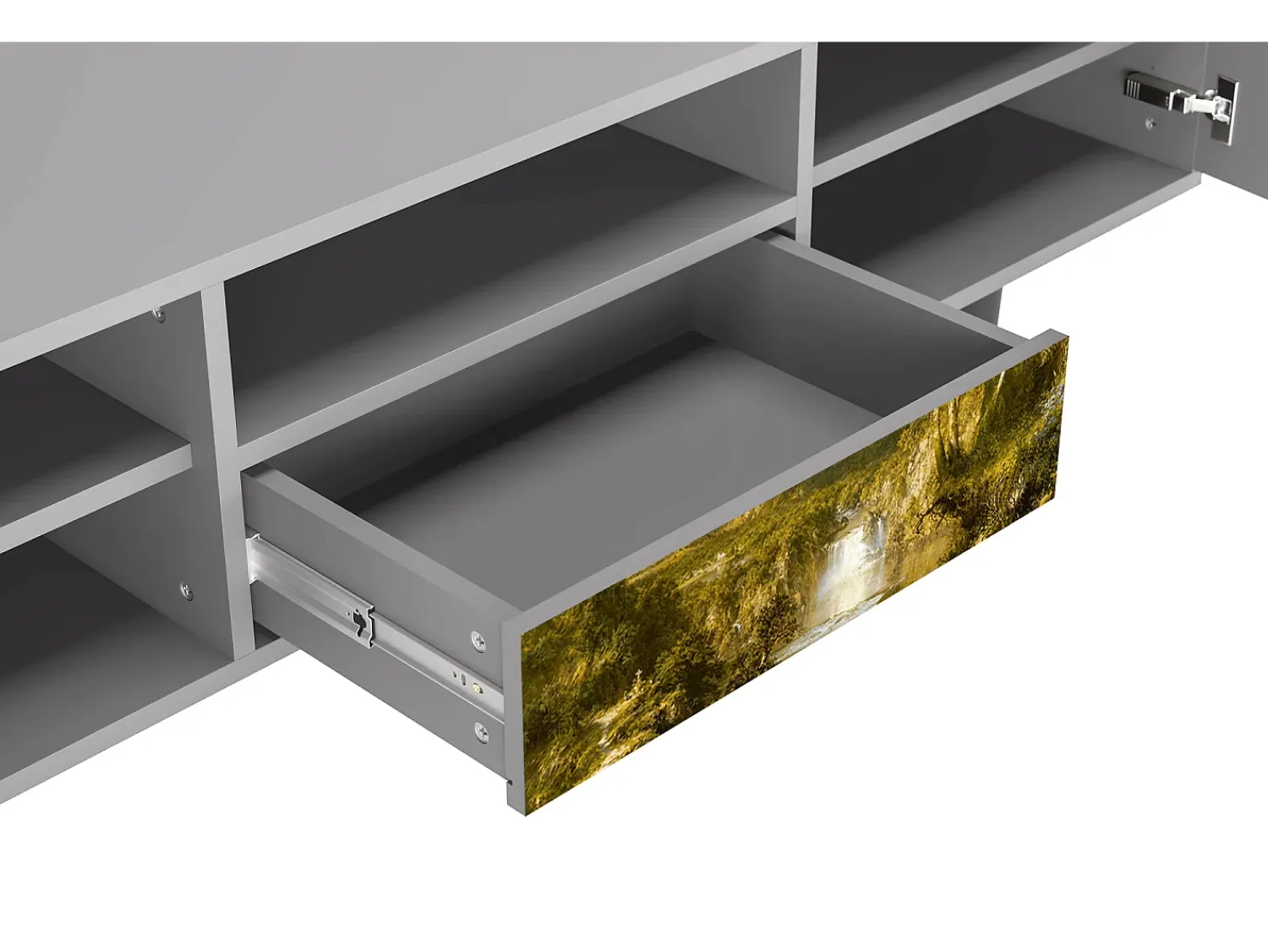 Online Mueble de TV - 170х59х41 cm - T6 - The Heart of the Andes , Cinza Cinzento