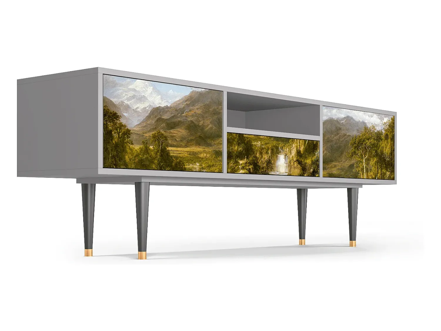 Online Mueble de TV - 170х59х41 cm - T6 - The Heart of the Andes , Cinza Cinzento