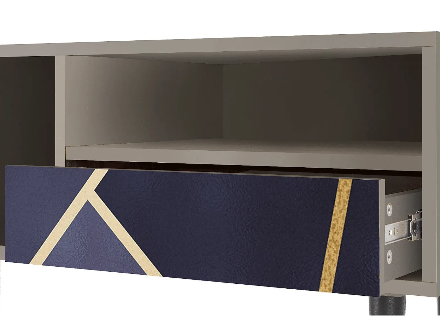 Sale Mueble de TV - 115х59х48 cm - T3 - The Amethyst, Areia Bege