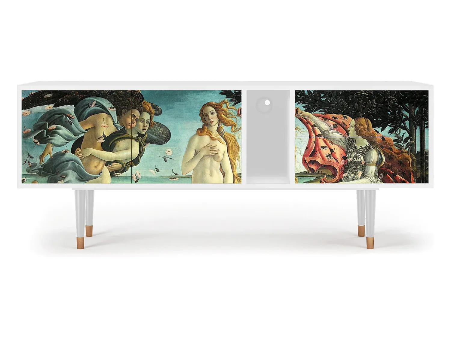 Móvel De Tv* Mueble de TV - 170х69х48 cm - T1 - The Birth of Venus, Branco Bege