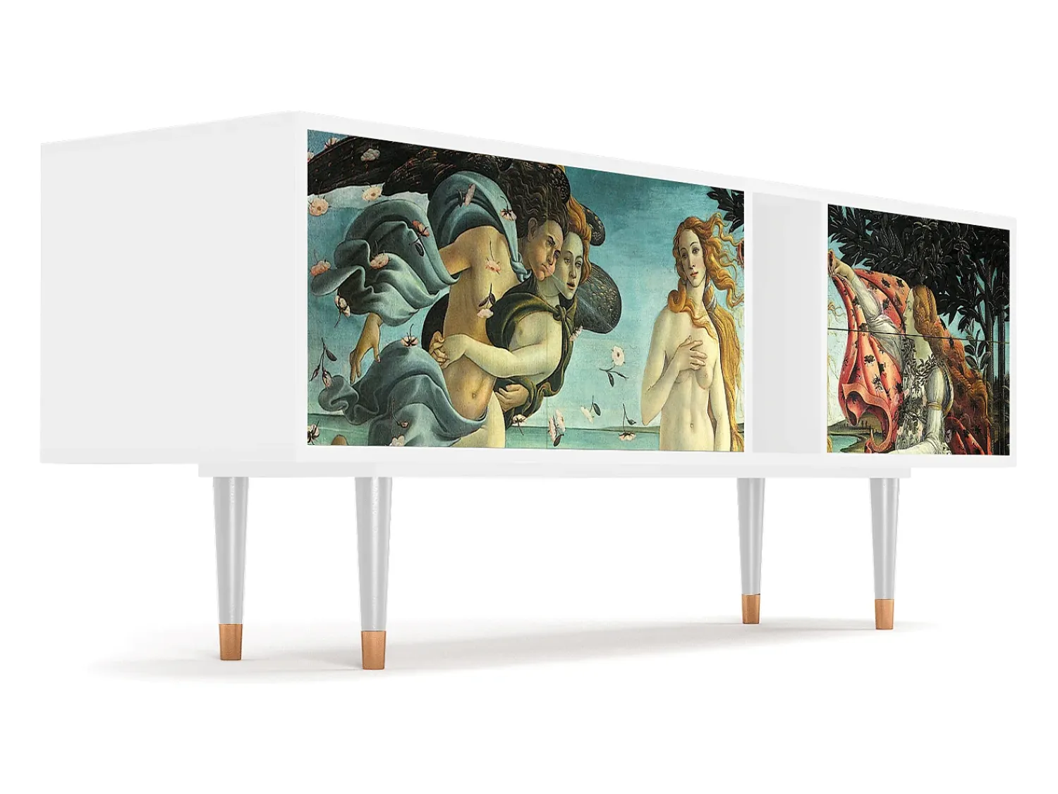 Móvel De Tv* Mueble de TV - 170х69х48 cm - T1 - The Birth of Venus, Branco Bege