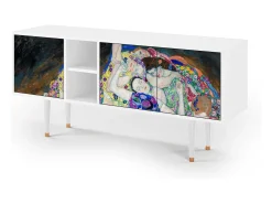 Móvel De Tv* Mueble de TV - 150х69х41 cm - T5 - The Maiden by Klimt, Branco Bege