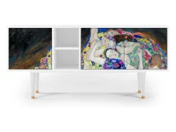Móvel De Tv* Mueble de TV - 150х69х41 cm - T5 - The Maiden by Klimt, Branco Bege