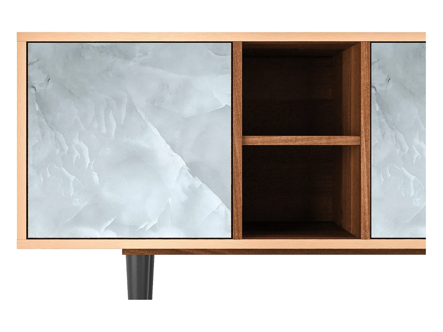 Móvel De Tv| Mueble de TV - 150х69х41 cm - T5 - The Onyx, Nogueira Castanho