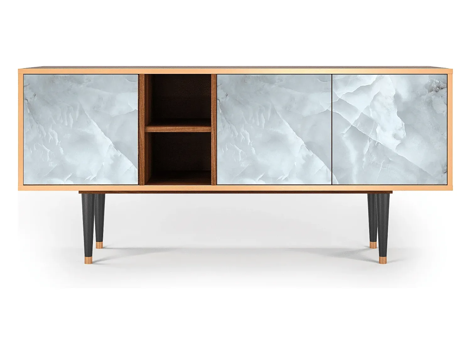 Móvel De Tv| Mueble de TV - 150х69х41 cm - T5 - The Onyx, Nogueira Castanho