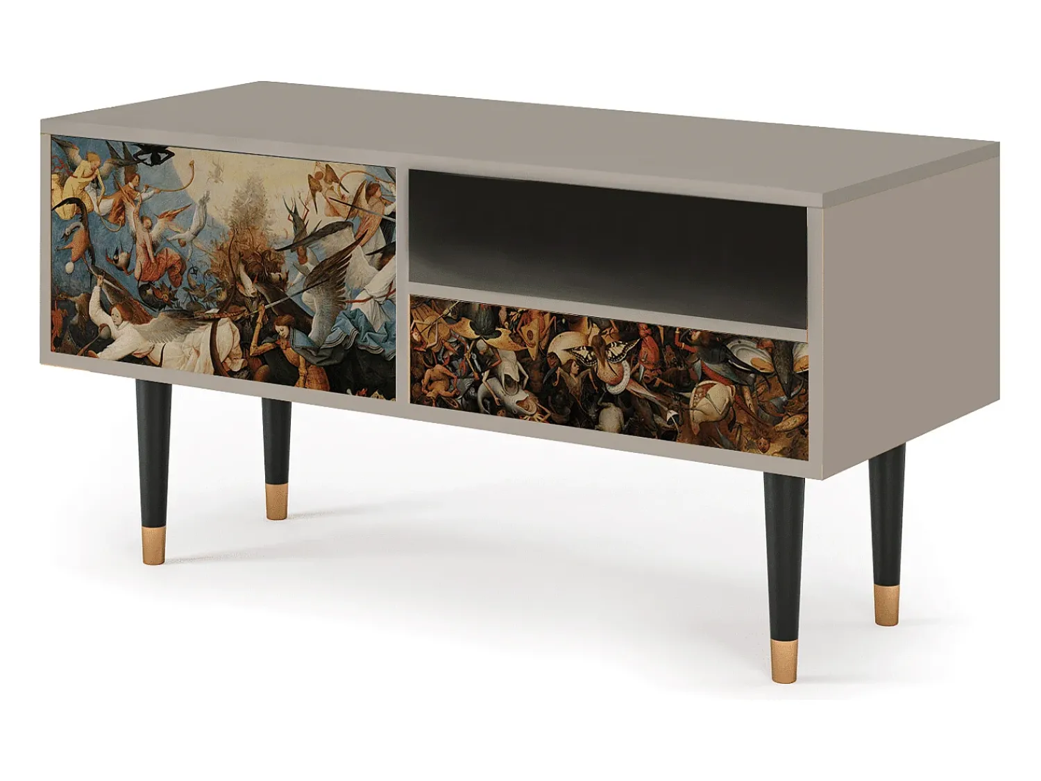 Móvel De Tv| Mueble de TV - 115х59х48 cm - T3 - The Fall, Areia Bege