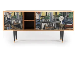 Móvel De Tv| Mueble de TV - 150х69х41 cm - T5 - The Studio , Nogueira Castanho