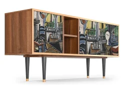 Móvel De Tv| Mueble de TV - 150х69х41 cm - T5 - The Studio , Nogueira Castanho