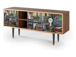Móvel De Tv| Mueble de TV - 150х69х41 cm - T5 - The Studio , Nogueira Castanho