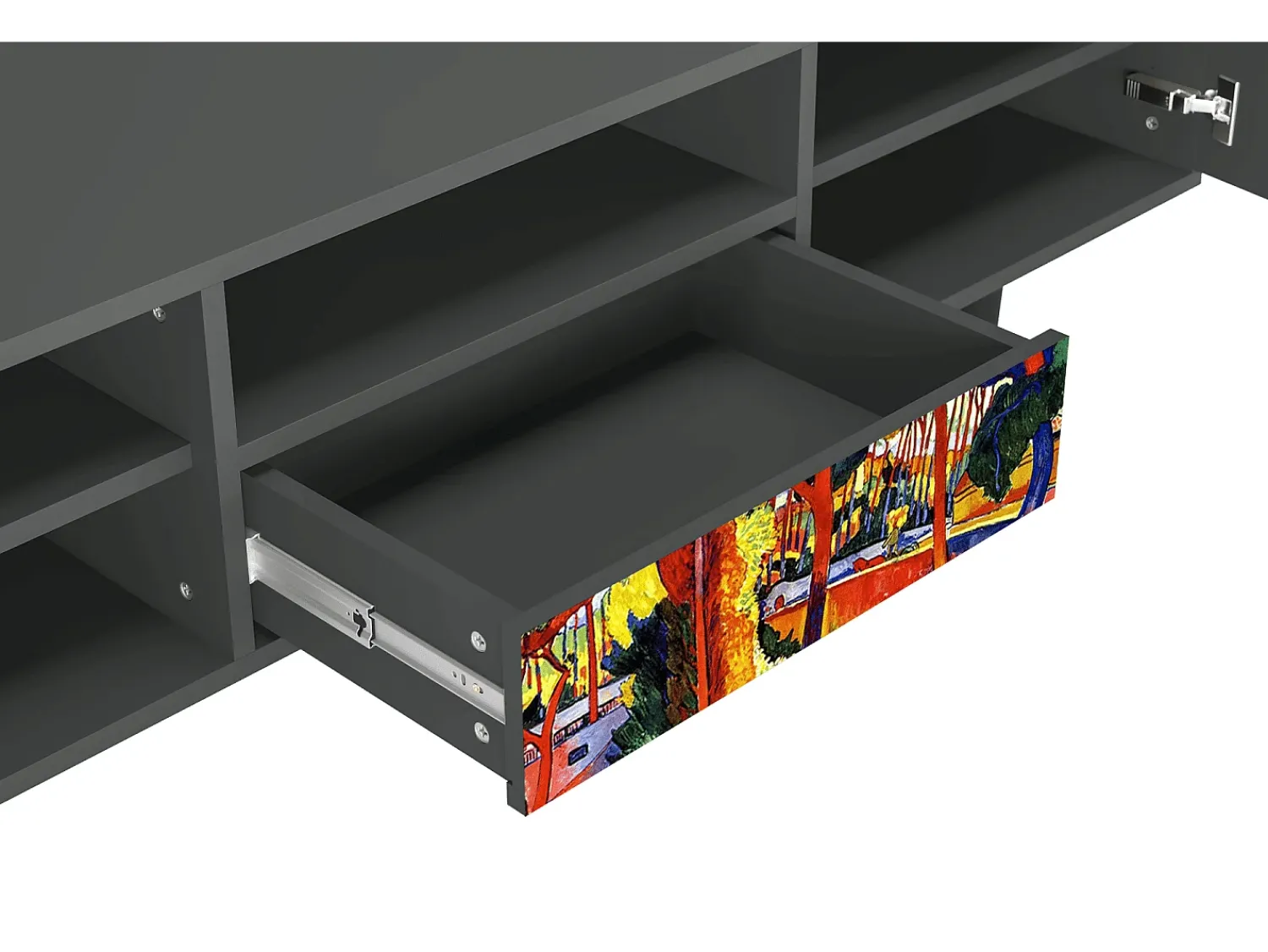 Mueble de TV - 170х59х41 cm - T6 - The Turning Road, Antracite^ Móvel De Tv