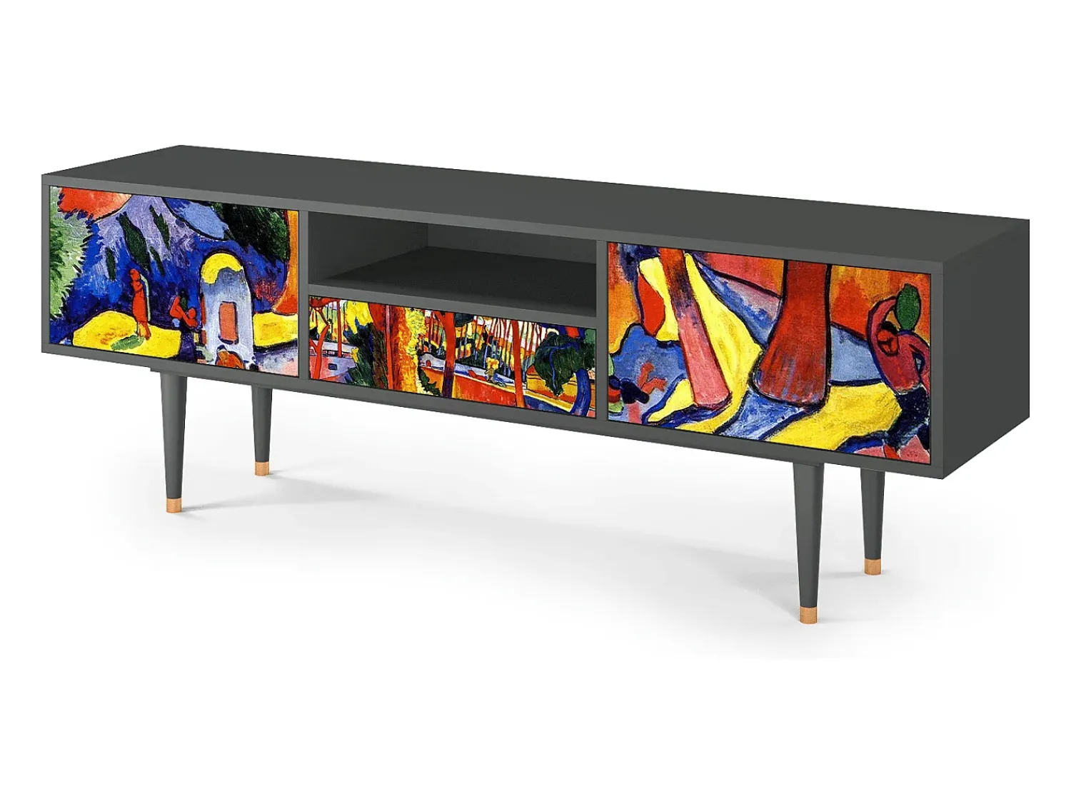 Mueble de TV - 170х59х41 cm - T6 - The Turning Road, Antracite^ Móvel De Tv