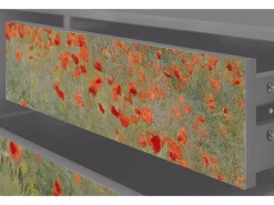 Móvel De Tv* Mueble de TV - 170х59х48 cm - T4 - The Poppy Field , Cinza Cinzento