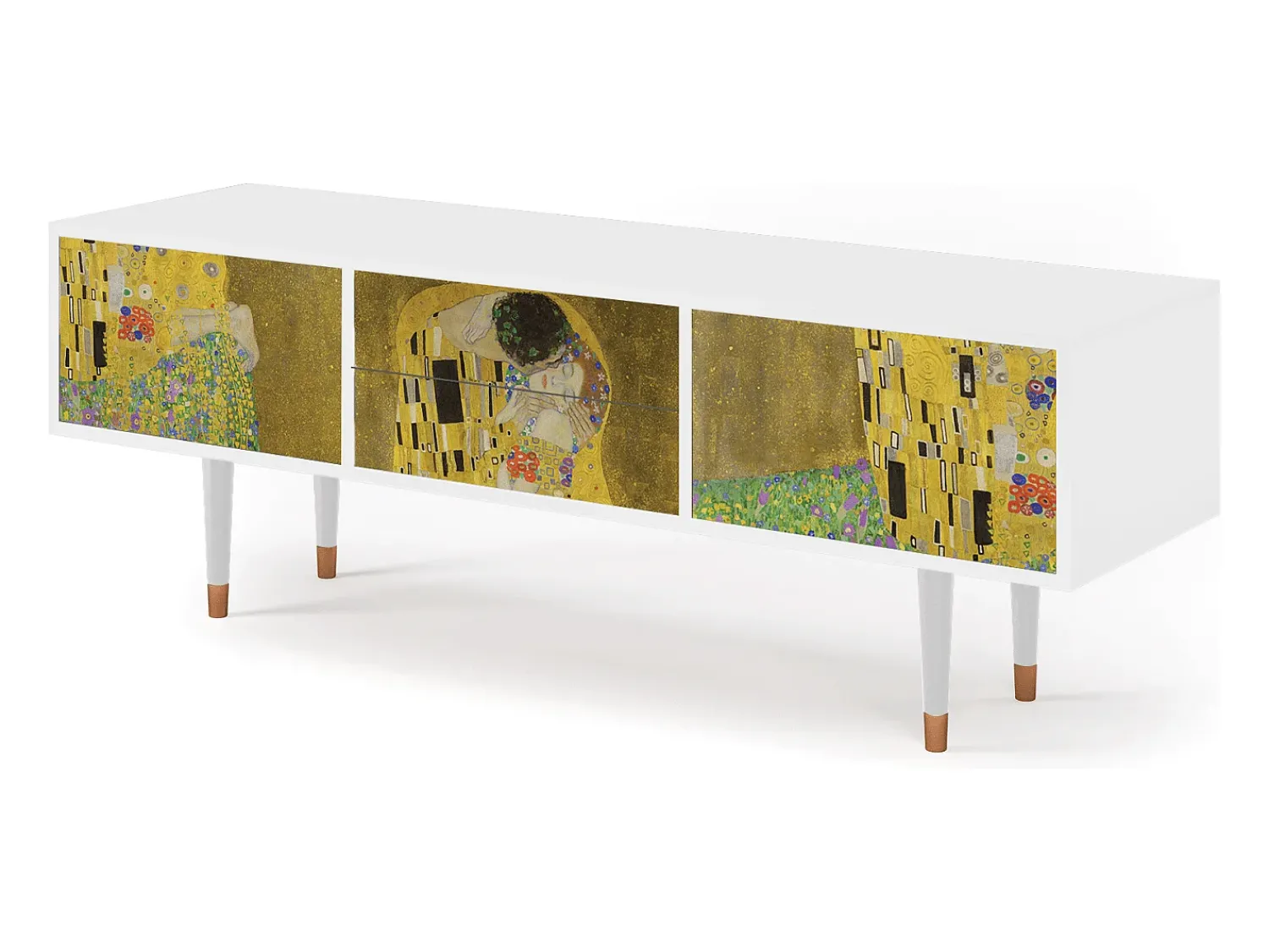 Mueble de TV - 170х59х48 cm - T4 - The Kiss by Klimt , Branco^ Móvel De Tv