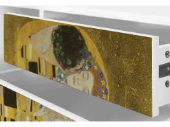 Mueble de TV - 170х59х48 cm - T4 - The Kiss by Klimt , Branco^ Móvel De Tv