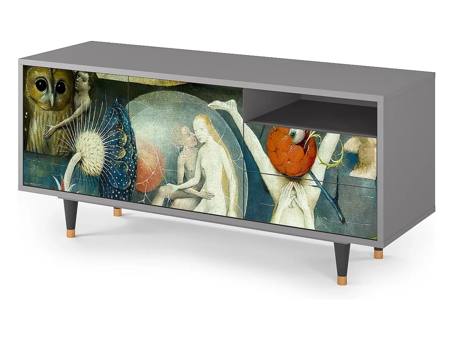 Móvel De Tv| Mueble de TV - 125х56х41 cm - T7 - The Garden Of by Bosch, Cinza Cinzento