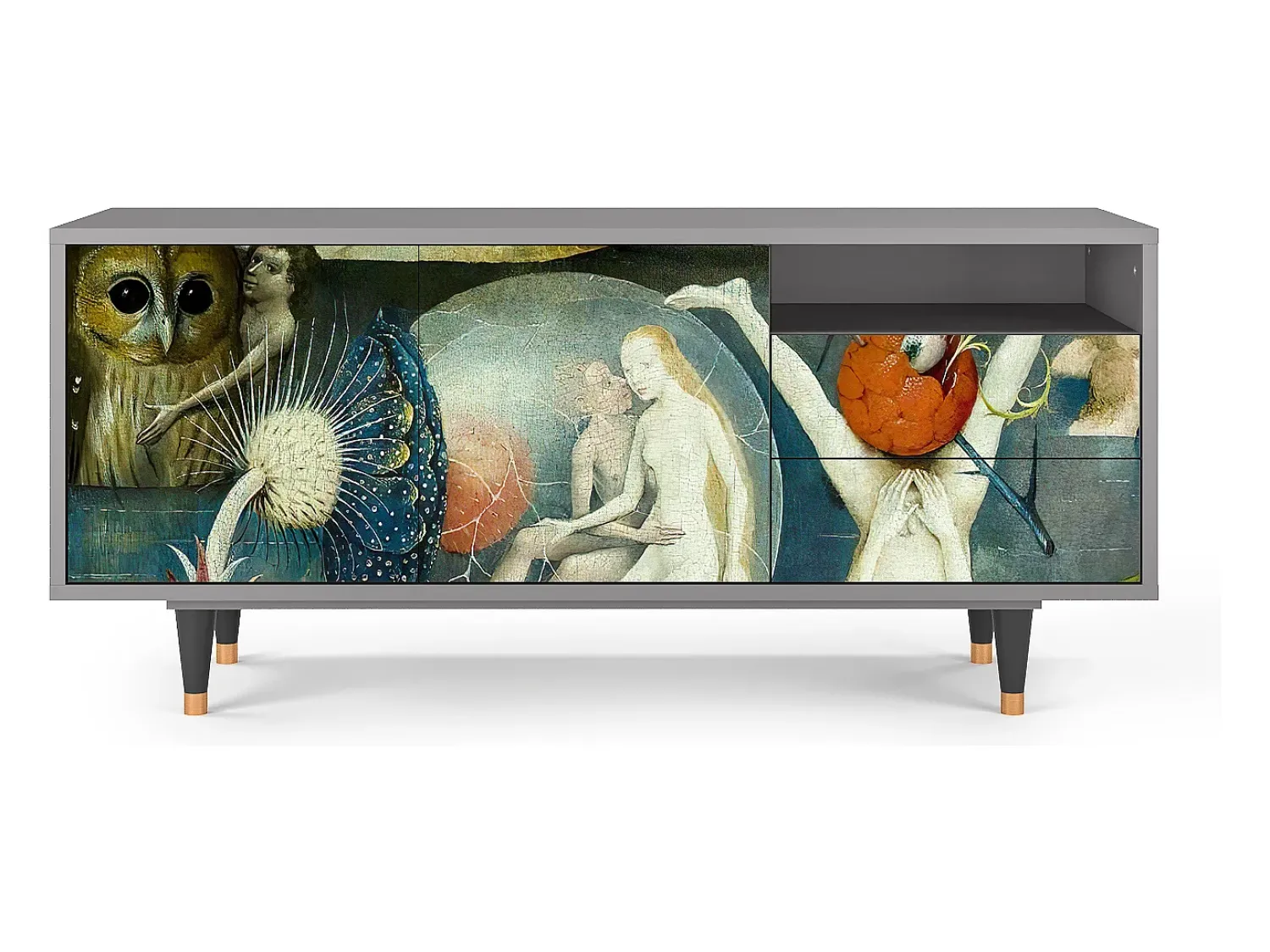 Móvel De Tv| Mueble de TV - 125х56х41 cm - T7 - The Garden Of by Bosch, Cinza Cinzento