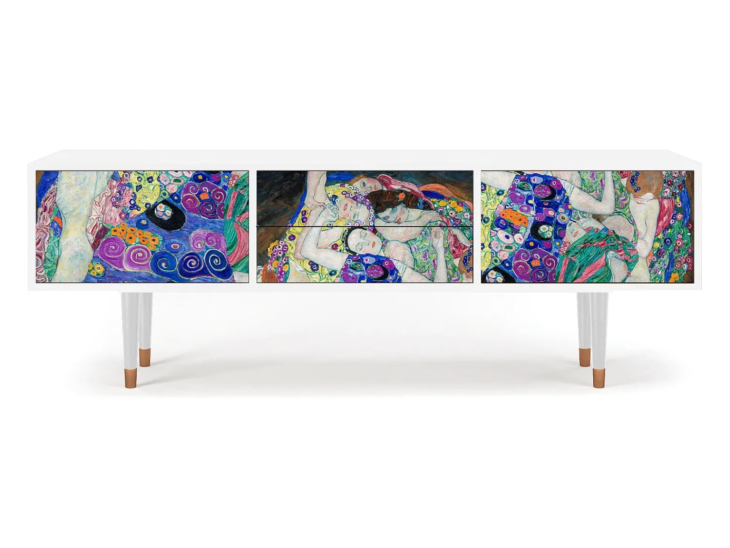 Móvel De Tv| Mueble de TV - 170х59х48 cm - T4 - The Maiden by Klimt, Branco Bege
