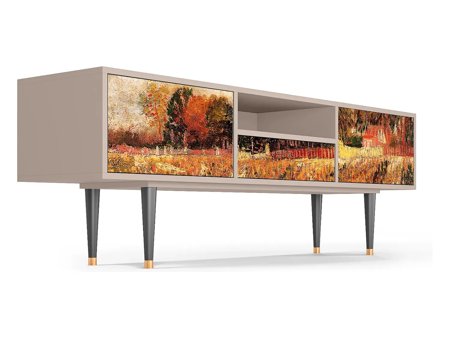 Móvel De Tv* Mueble de TV - 170х59х41 cm - T6 - The Banks, Latte Bege