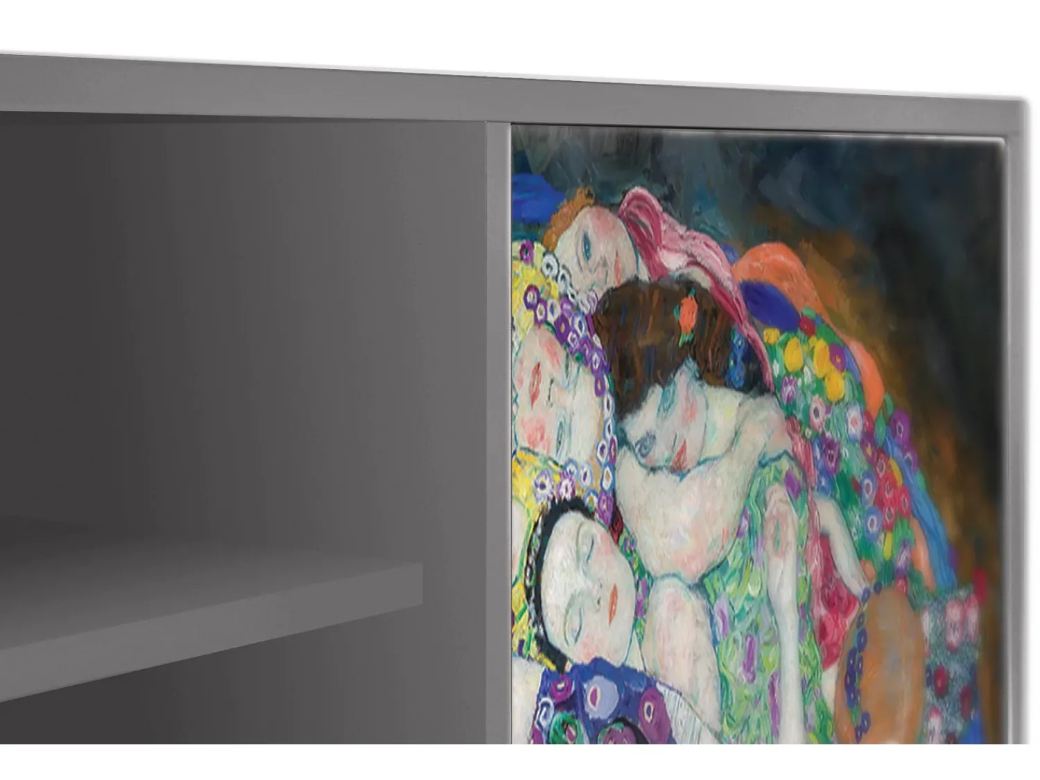 Móvel De Tv* Mueble de TV - 170х69х48 cm - T2 - The Maiden by Klimt, Cinza Cinzento