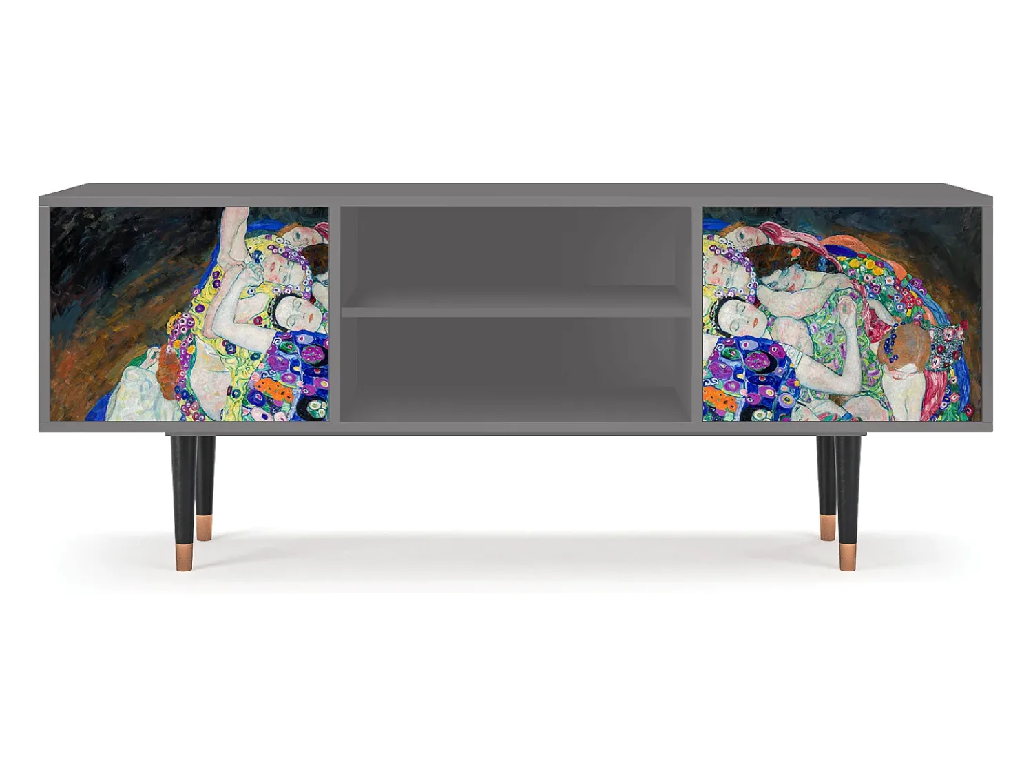Móvel De Tv* Mueble de TV - 170х69х48 cm - T2 - The Maiden by Klimt, Cinza Cinzento